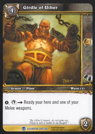 World of Warcraft TCG | Girdle of Uther - Heroes of Azeroth 289/361 | The Nerd Merchant