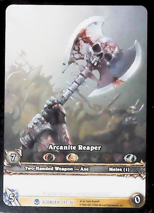 World of Warcraft TCG | Arcanite Reaper (Extended Art) - Heroes of Azeroth 313/361 | The Nerd Merchant