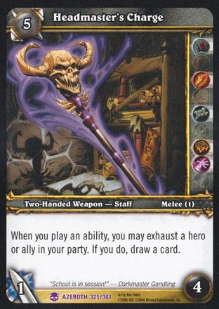 World of Warcraft TCG | Headmaster's Charge - Heroes of Azeroth 325/361 | The Nerd Merchant