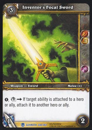 World of Warcraft TCG | Inventor's Focal Sword - Heroes of Azeroth 330/361 | The Nerd Merchant