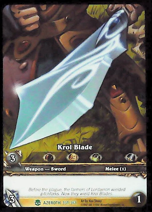 World of Warcraft TCG | Krol Blade (Extended Art) - Heroes of Azeroth 331/361 | The Nerd Merchant