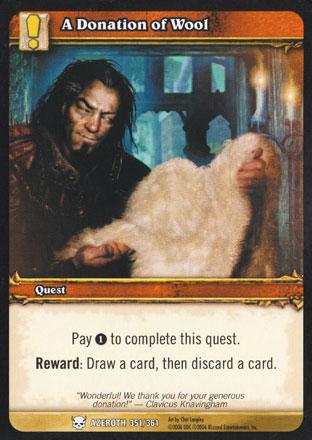 World of Warcraft TCG | A Donation of Wool - Heroes of Azeroth 351/361 | The Nerd Merchant