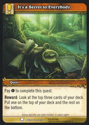 World of Warcraft TCG | It's a Secret to Everybody - Heroes of Azeroth 354/361 | The Nerd Merchant