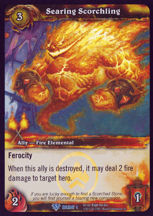 World of Warcraft TCG | Searing Scorchling (Foil) - Promo Cards | The Nerd Merchant