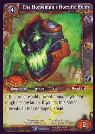 World of Warcraft TCG | The Horseman's Horrific Helm (Foil) - Promo Cards | The Nerd Merchant