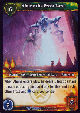 World of Warcraft TCG | Ahune the Frost Lord (Foil) - Promo Cards | The Nerd Merchant