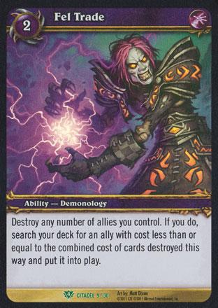 World of Warcraft TCG | Fel Trade (Foil) - Assault on Icecrown Citadel 9/30 | The Nerd Merchant