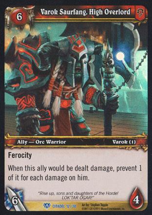 World of Warcraft TCG | Varok Saurfang, High Overlord (Foil) - Icecrown Citadel Treasure 12/30 | The Nerd Merchant