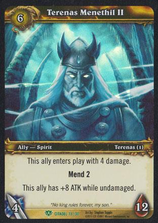 World of Warcraft TCG | Terenas Menethil II (Foil) - Icecrown Citadel Treasure 13/30 | The Nerd Merchant