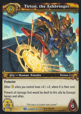 World of Warcraft TCG | Tirion, the Ashbringer (Foil) - Icecrown Citadel Treasure 14/30 | The Nerd Merchant