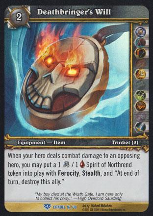 World of Warcraft TCG | Deathbringer's Will (Foil) - Assault on Icecrown Citadel 16/30 | The Nerd Merchant