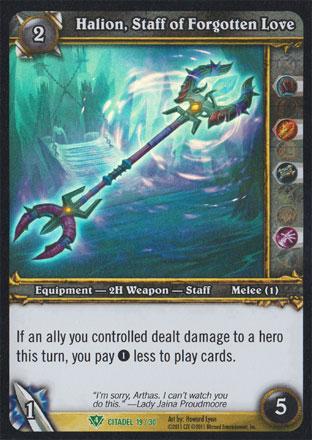 World of Warcraft TCG | Halion, Staff of forgotten Love (Foil) - Assault on Icecrown Citadel 19/30 | The Nerd Merchant