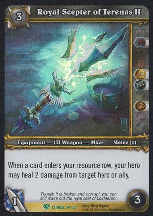 World of Warcraft TCG | Royal Scepter of Terenas II (Foil) - Assault on Icecrown Citadel 24/30 | The Nerd Merchant