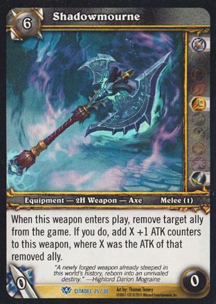 World of Warcraft TCG | Shadowmourne (Foil) - Icecrown Citadel Treasure 25/30 | The Nerd Merchant