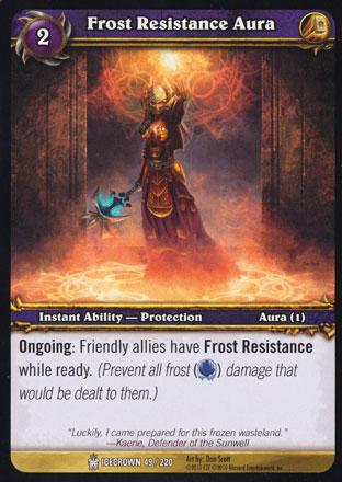 World of Warcraft TCG | Frost Resistance Aura - Icecrown 49/220 | The Nerd Merchant