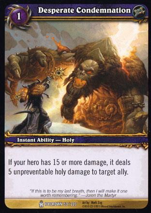 World of Warcraft TCG | Desperate Condemnation - Icecrown 53/220 | The Nerd Merchant