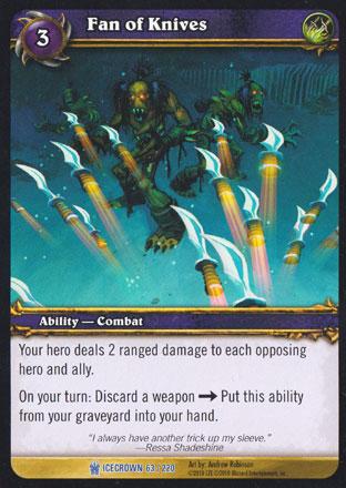 World of Warcraft TCG | Fan of Knives - Icecrown 63/220 | The Nerd Merchant