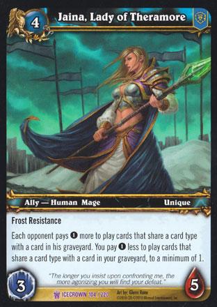 World of Warcraft TCG | Jaina, Lady of Theramore - Icecrown 104/220 | The Nerd Merchant