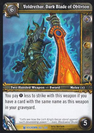 World of Warcraft TCG | Voldrethar, Dark Blade of Oblivion - Icecrown 202/220 | The Nerd Merchant