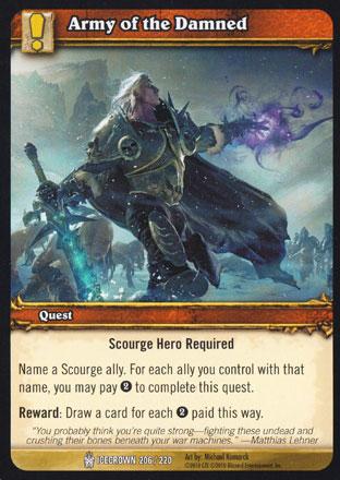 World of Warcraft TCG | Army of the Damned - Icecrown 206/220 | The Nerd Merchant