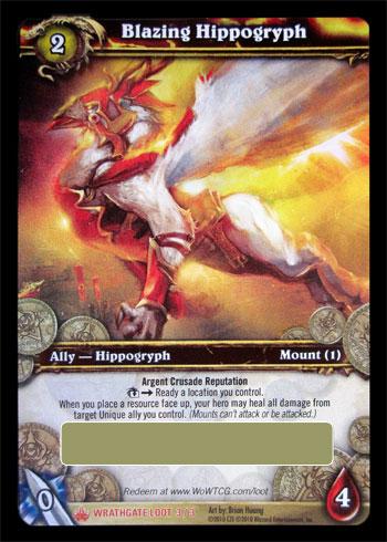 World of Warcraft TCG | Blazing Hippogryph (Unscratched Loot) | The Nerd Merchant