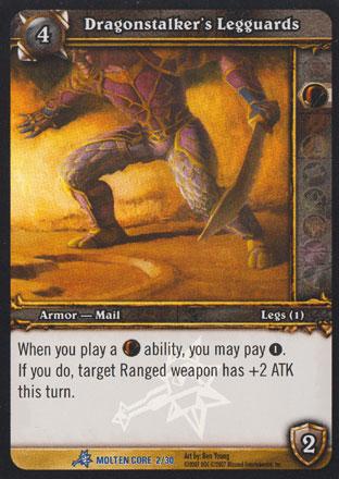 World of Warcraft TCG | Dragonstalker's Legguards (Foil) - Molten Core Treasure 2/30 | The Nerd Merchant