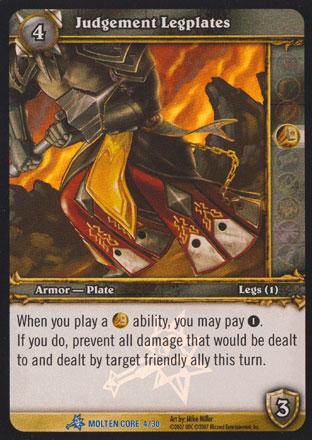 World of Warcraft TCG | Judgement Legplates (Foil) - Molten Core Treasure 4/30 | The Nerd Merchant