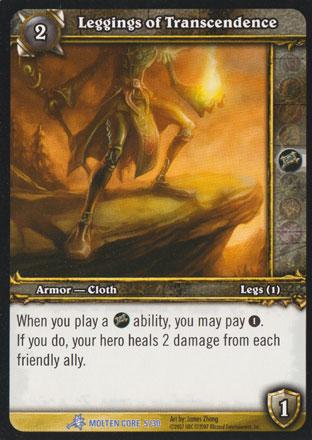 World of Warcraft TCG | Leggings of Transcendence (Foil) - Molten Core Treasure 5/30 | The Nerd Merchant