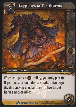 World of Warcraft TCG | Legplates of Ten Storms (Foil) - Molten Core Treasure 6/30 | The Nerd Merchant