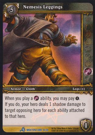 World of Warcraft TCG | Nemesis Leggings (Foil) - Molten Core Treasure 8/30 | The Nerd Merchant