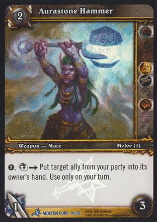 World of Warcraft TCG | Aurastone Hammer (Foil) - Molten Core Treasure 14/30 | The Nerd Merchant