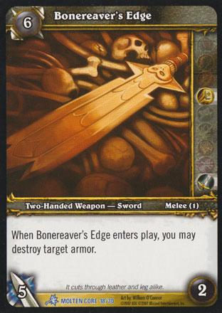 World of Warcraft TCG | Bonereaver's Edge (Foil) - Molten Core Treasure 18/30 | The Nerd Merchant