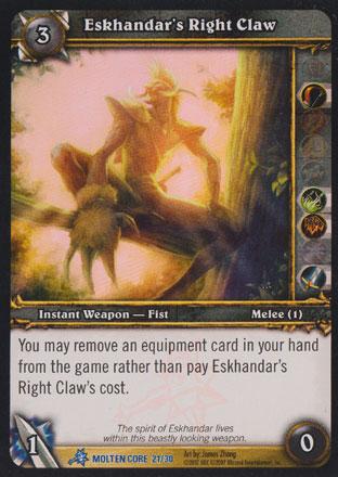 World of Warcraft TCG | Eskhandar's Right Claw (Foil) - Molten Core Treasure 21/30 | The Nerd Merchant