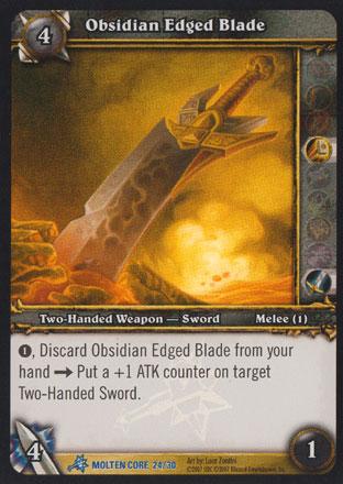 World of Warcraft TCG | Obsidian Edged Blade - Molten Core Treasure 24/30 | The Nerd Merchant