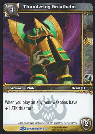 World of Warcraft TCG | Thundering Greathelm - Magtheridons Lair Treasure 7/20 | The Nerd Merchant