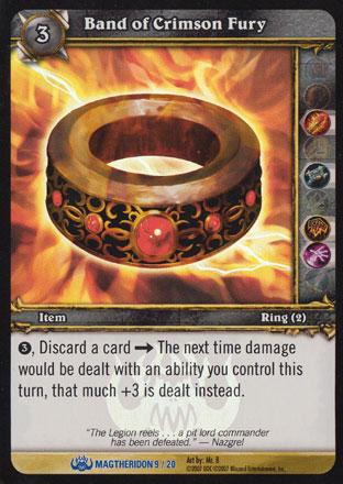 World of Warcraft TCG | Band of Crimson Fury (Foil) - Magtheridon's Lair Treasure 9/20 | The Nerd Merchant