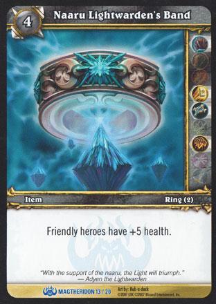 World of Warcraft TCG | Naaru Lightwarden's Band (Foil) - Magtheridon's Lair Treasure 13/20 | The Nerd Merchant