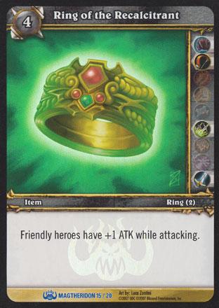 World of Warcraft TCG | Ring of the Recalcitrant (Foil) - Magtheridon's Lair Treasure 15/20 | The Nerd Merchant