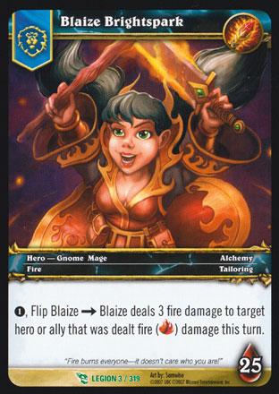 World of Warcraft TCG | Blaize Brightspark - March of the Legion 3/319 | The Nerd Merchant