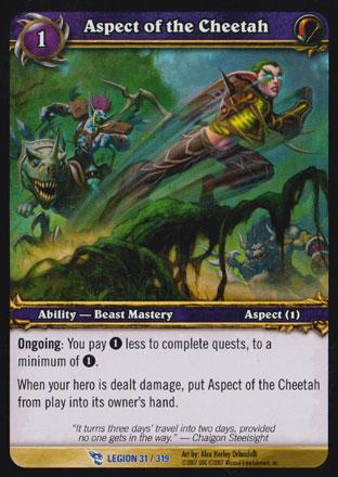 World of Warcraft TCG | Aspect of the Cheetah - March of the Legion 31/319 | The Nerd Merchant