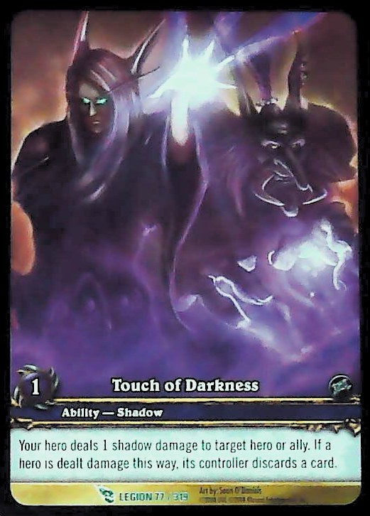 World of Warcraft TCG | Touch of Darkness (Extended Art) - March of the Legion 77/319 | The Nerd Merchant