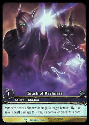World of Warcraft TCG | Touch of Darkness (Extended Art) - March of the Legion 77/319 | The Nerd Merchant
