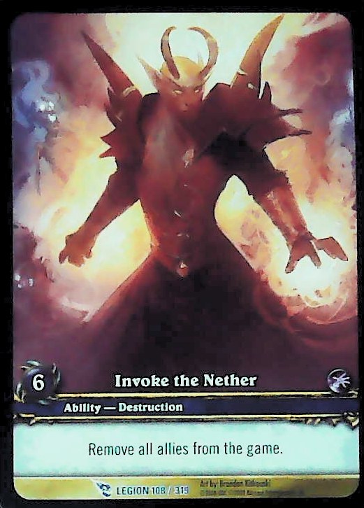 World of Warcraft TCG | Invoke The Nether (Extended Art) - March of the Legion 108/319 | The Nerd Merchant