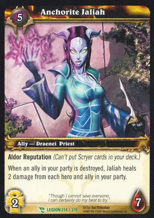 World of Warcraft TCG | Anchorite Jaliah - March of the Legion 214/319 | The Nerd Merchant