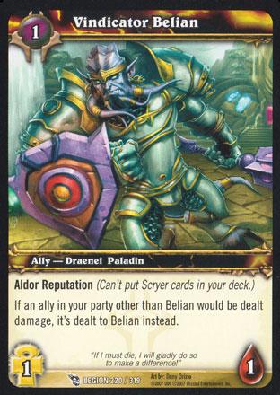 World of Warcraft TCG | Vindicator Belian - March of the Legion 220/319 | The Nerd Merchant