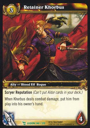 World of Warcraft TCG | Retainer Khorbus - March of the Legion 240/319 | The Nerd Merchant