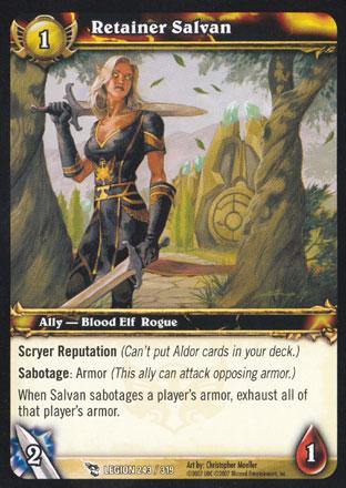 World of Warcraft TCG | Retainer Salvan - March of the Legion 243/319 | The Nerd Merchant