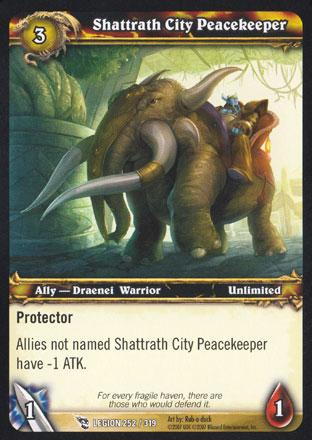 World of Warcraft TCG | Shattrath City Peacekeeper - March of the Legion 252/319 | The Nerd Merchant