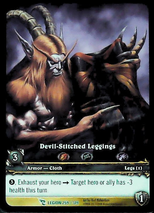 World of Warcraft TCG | Devil-Stitched Leggings (Extended Art) - March of the Legion 259/319 | The Nerd Merchant