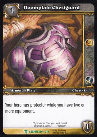 World of Warcraft TCG | Doomplate Chestguard - March of the Legion 260/319 | The Nerd Merchant